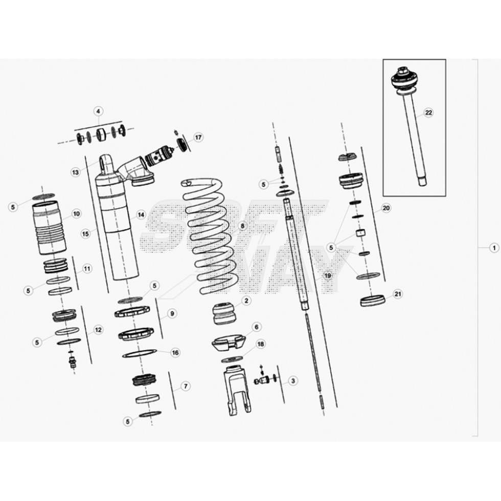 Beta RR300 2T Racing 16 Schwingarm/Federbein 2 Ersatzteile Beta RR300 2T Racing 16 Schwingarm/Federbein 2 Ersatzteile